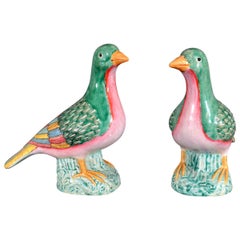 Chinese Export Porcelain Figures of Doves