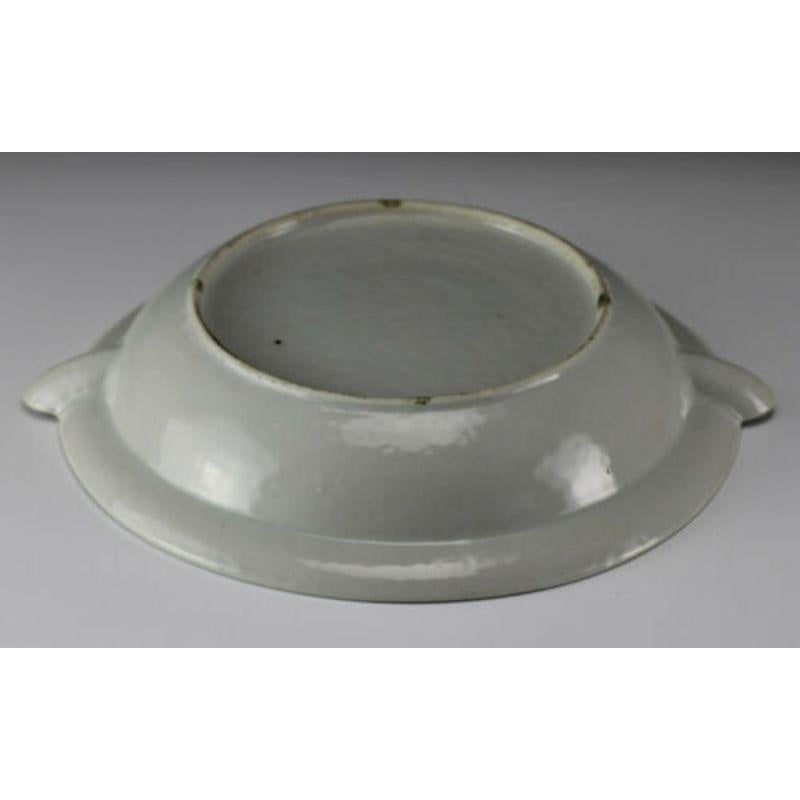 Chinese Export Porcelain Hot Water Dish, Gilt, Raised Enamel Designs, circa 1800 2