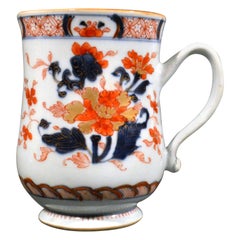 Antique Chinese Export Porcelain Imari Bell-Shaped Large Tankard, circa 1740
