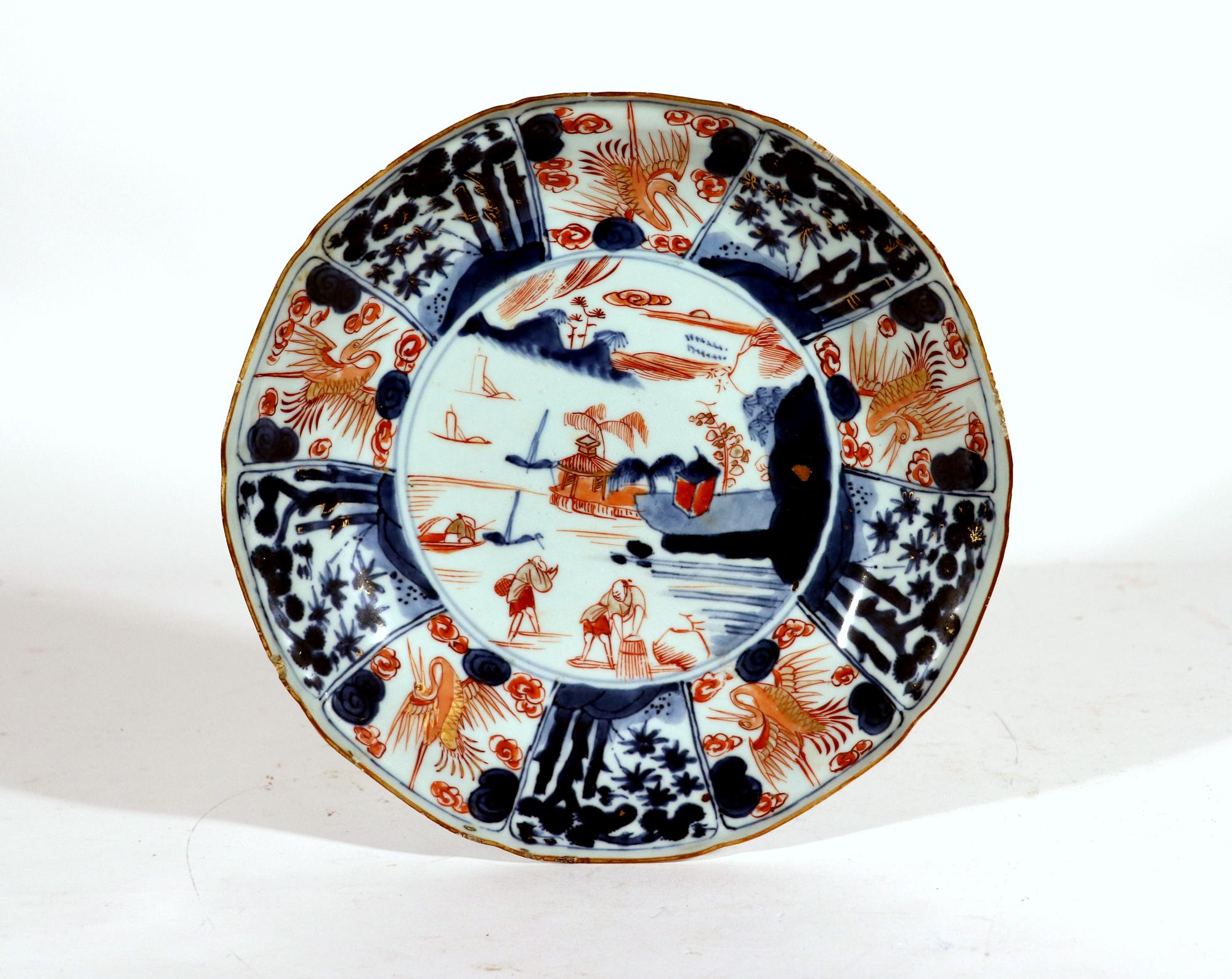 Chinese Export Porcelain Imari Dishes, 18th Century In Good Condition In Downingtown, PA