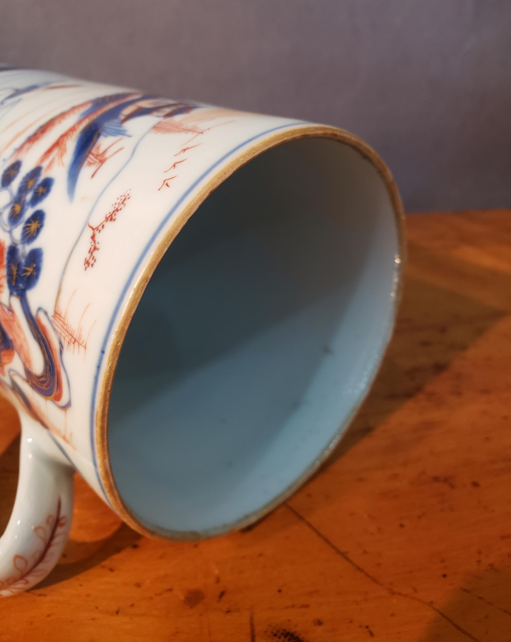 Chinese Export Porcelain Imari Tankard, Circa 1740 In Good Condition In Downingtown, PA