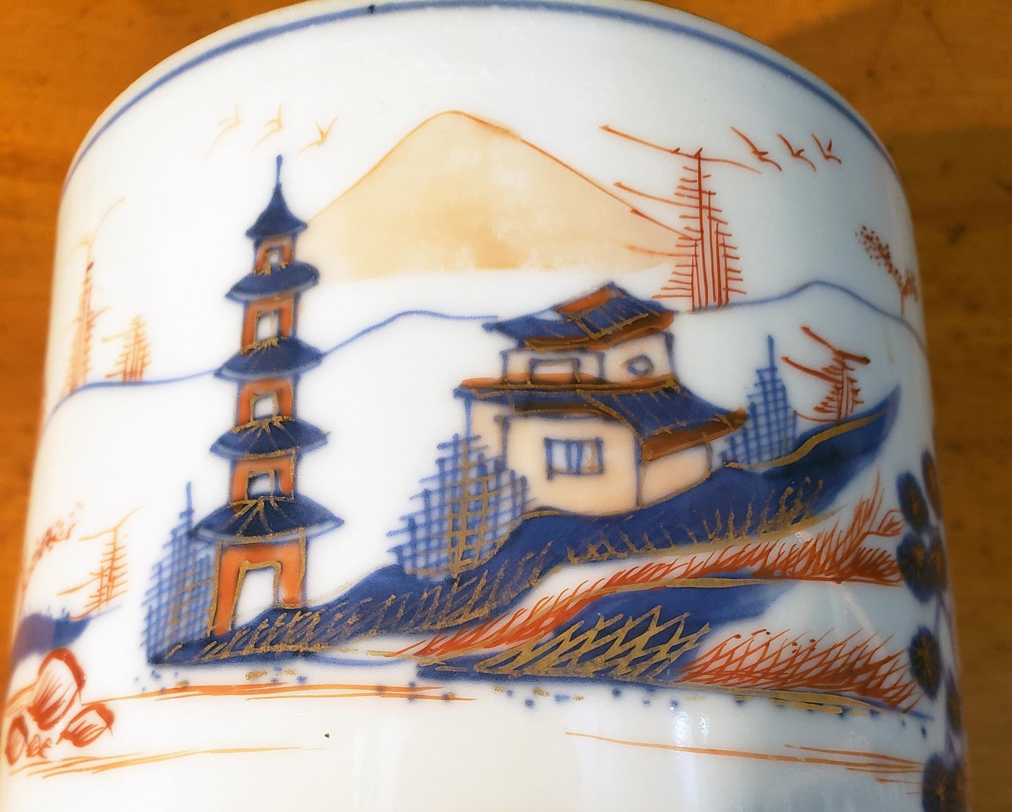 Mid-18th Century Chinese Export Porcelain Imari Tankard, Circa 1740