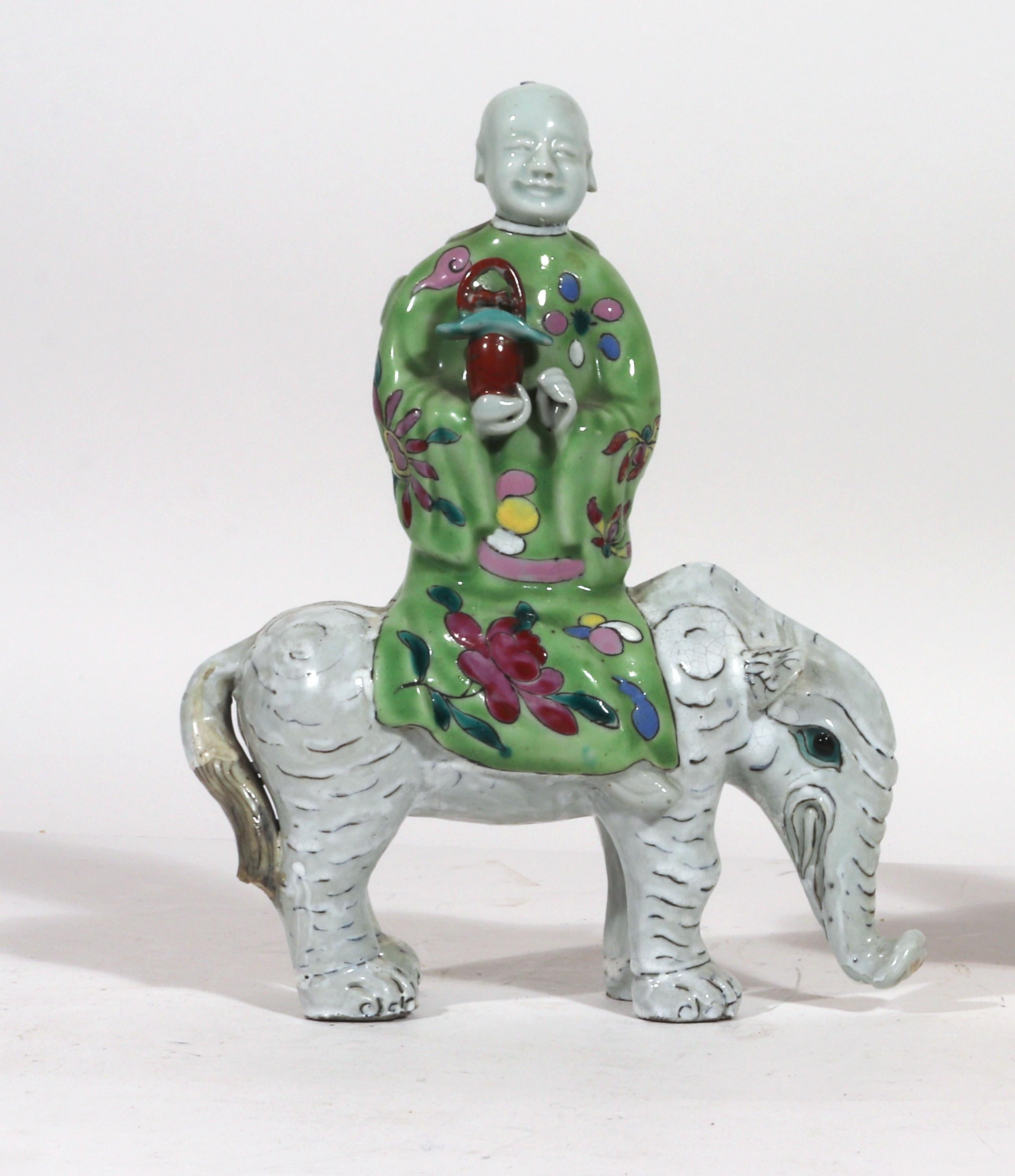 Chinese Export Porcelain Immortals Riding Exotic Beasts 2