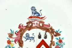 Chinese Export Porcelain Large Armorial Dish, Arms of Hanmer impaling Jennens