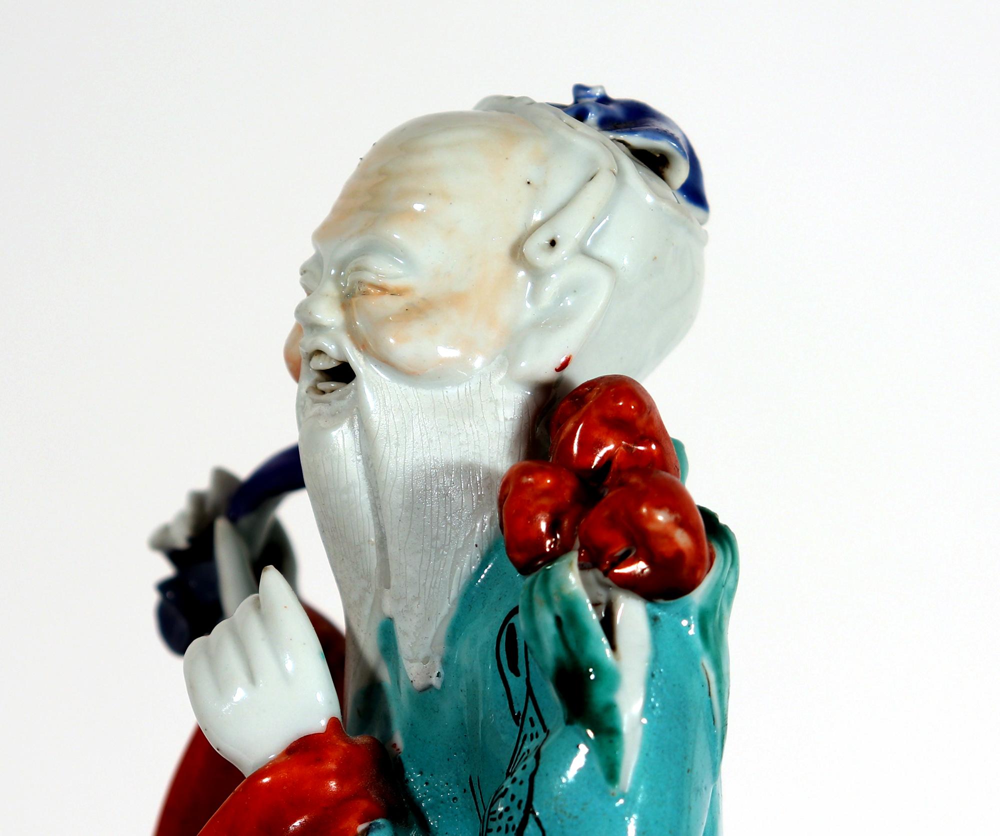 Late 18th Century Chinese Export Porcelain Large Figures of Mythical Characters For Sale