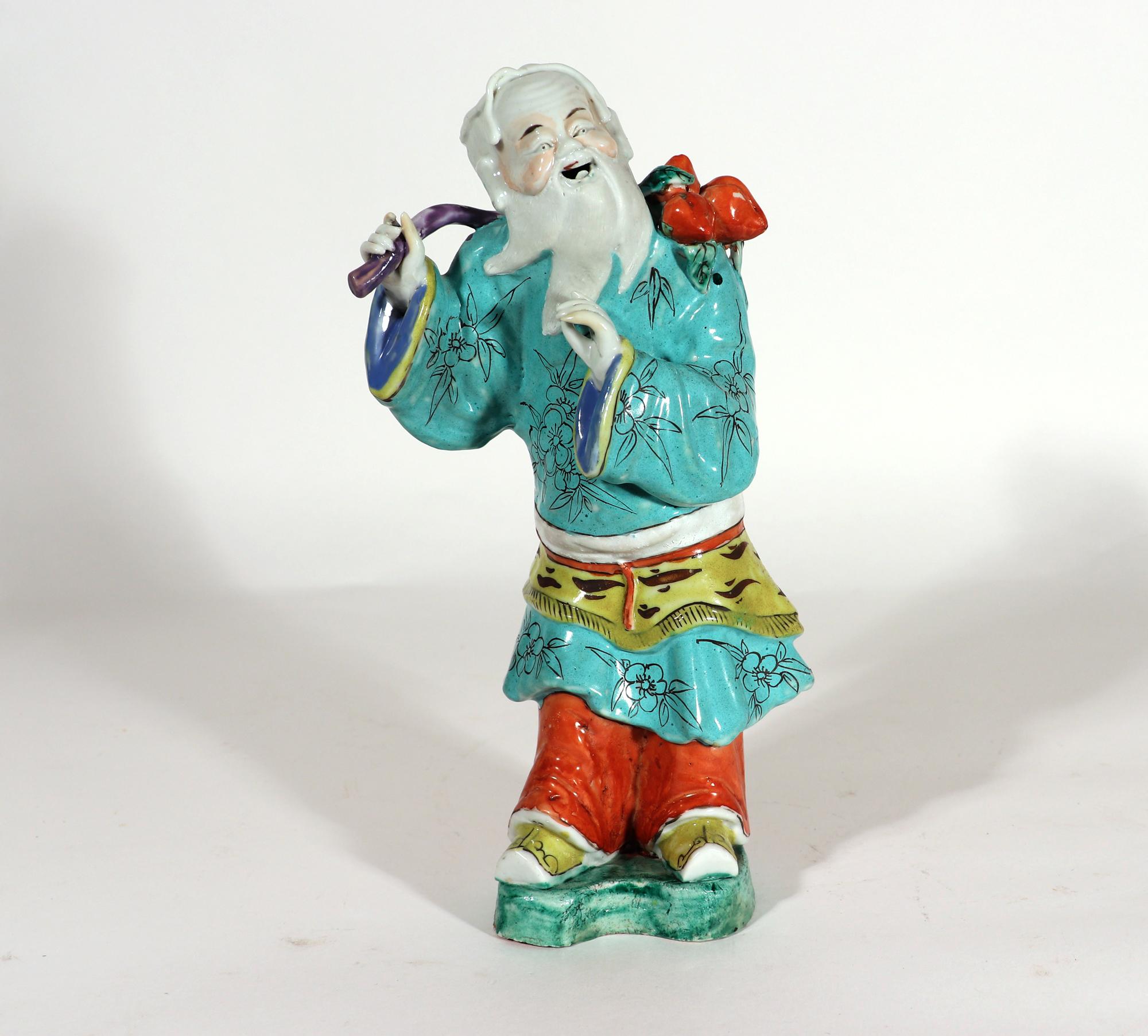 Große Figuren mythischer Charaktere aus chinesischem Exportporzellan im Angebot 2