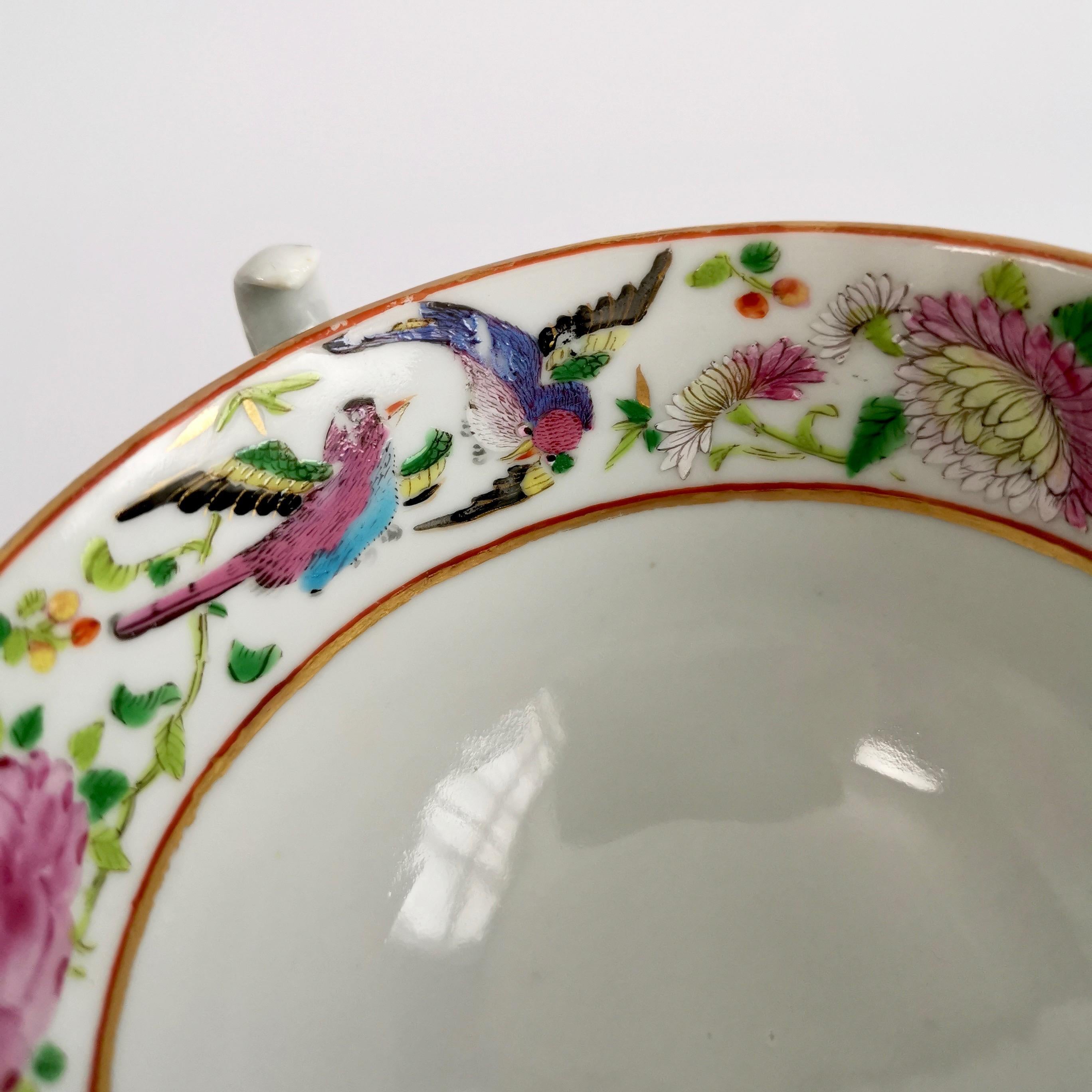 Chinese Export Porcelain Breakfast Teacup, Canton Famille Verte Figures, '1' 3