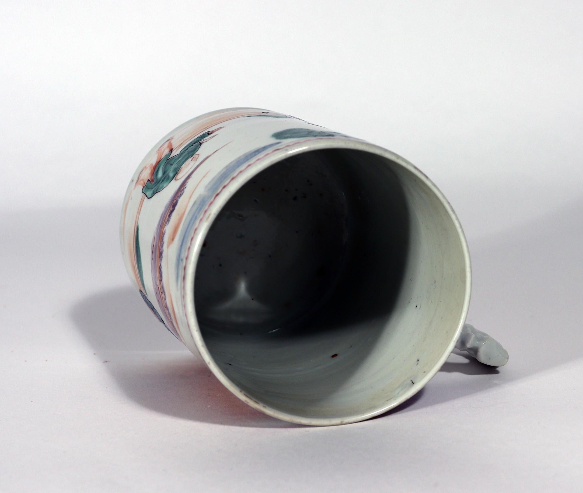Chinese Export Porcelain Mandarin Pattern Dragon Handled Mug or Tankard 3