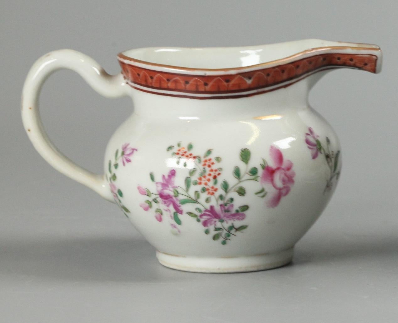 Pot à lait en porcelaine d'exportation chinoise, A.I.C. Bon état - En vente à New York, NY