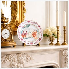 Chinese Export Porcelain Plate Judgement of Paris Hand Painted Circa 1760