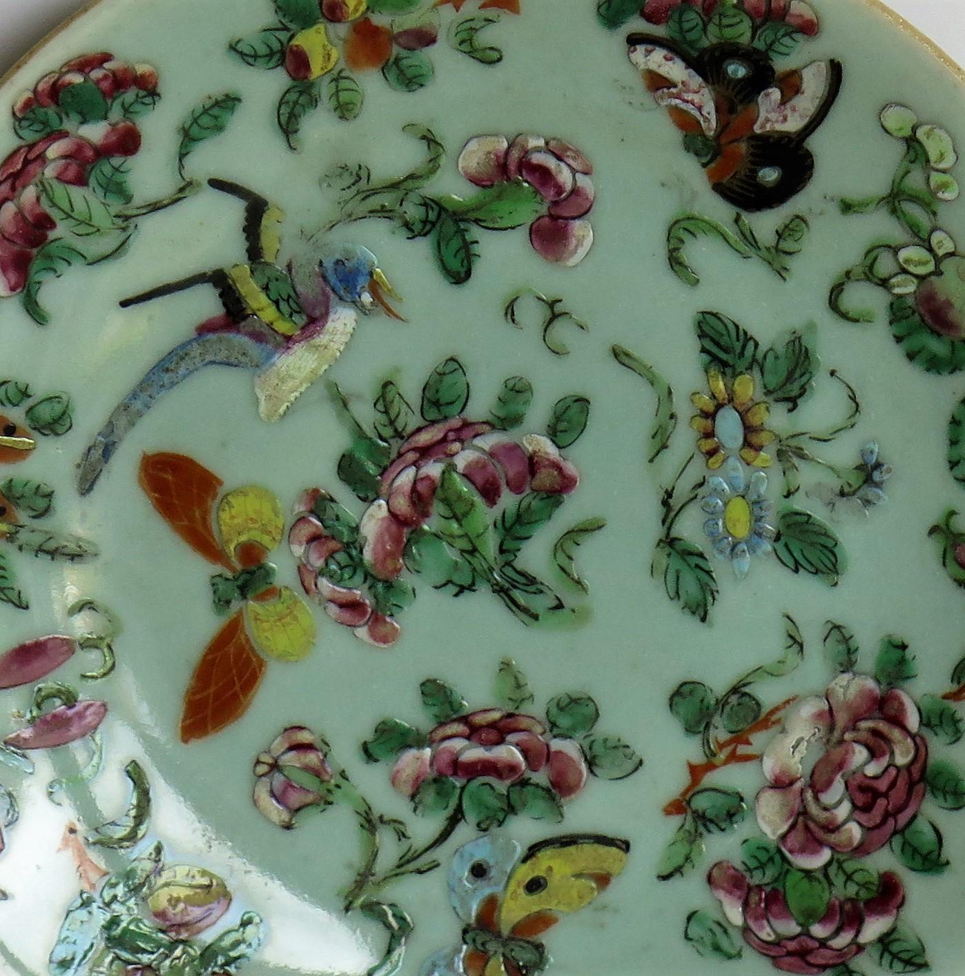 This is a very good 19th century Chinese Export, (Canton) deep plate or dish, which we date to the early 19th century, circa 1820 of the Qing dynasty.

The plate has a diameter of 8.5 inches and is well potted on a low foot. 

The plate has a