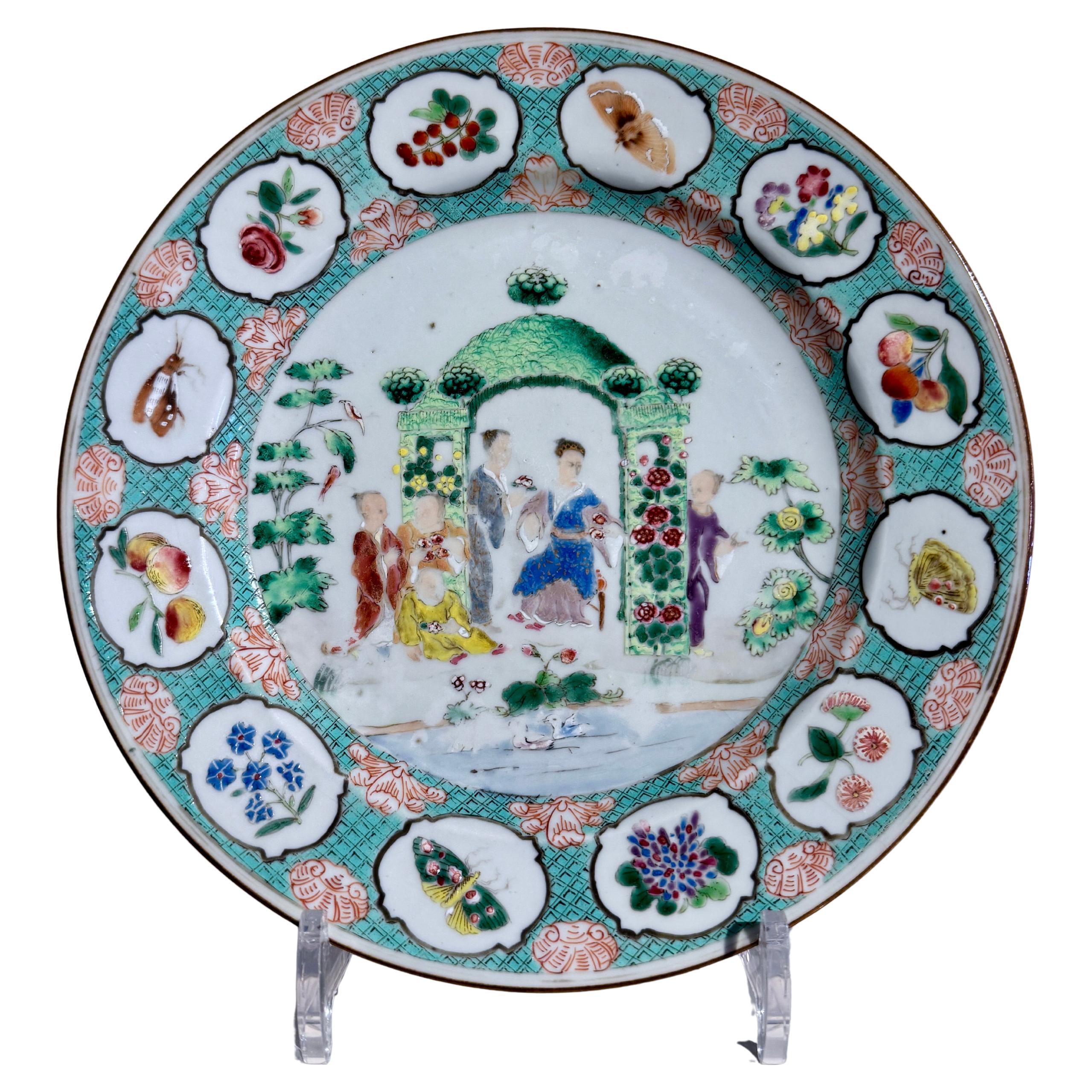 Chinese Export Porcelain "Pronk Arbor" Dish, Qianlong Period, c 1738, China