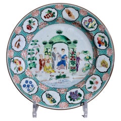 Plato de porcelana china de exportación "Pronk Arbor", Periodo Qianlong, c 1738, China