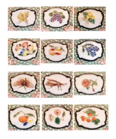 Chinese Export Porcelain Pronk "Arbor" Pattern Saucer Dish