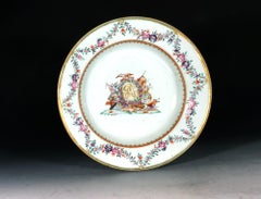 Chinese Export Porcelain Armorial Crested Soup Plate