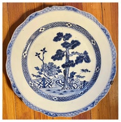 Chinese Export Porcelain Qianlong Chien Lung Blue & White Charger Platter 1740