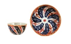 Teeschale und Untertasse aus chinesischem Exportporzellan mit dem „Queen Charlotte“-Muster, Kangxi-Periode