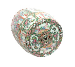 Chinese Export Porcelain Rose Medallion Garden Seat