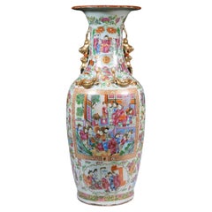 Chinese Export Porcelain Rose Medallion Large Vase