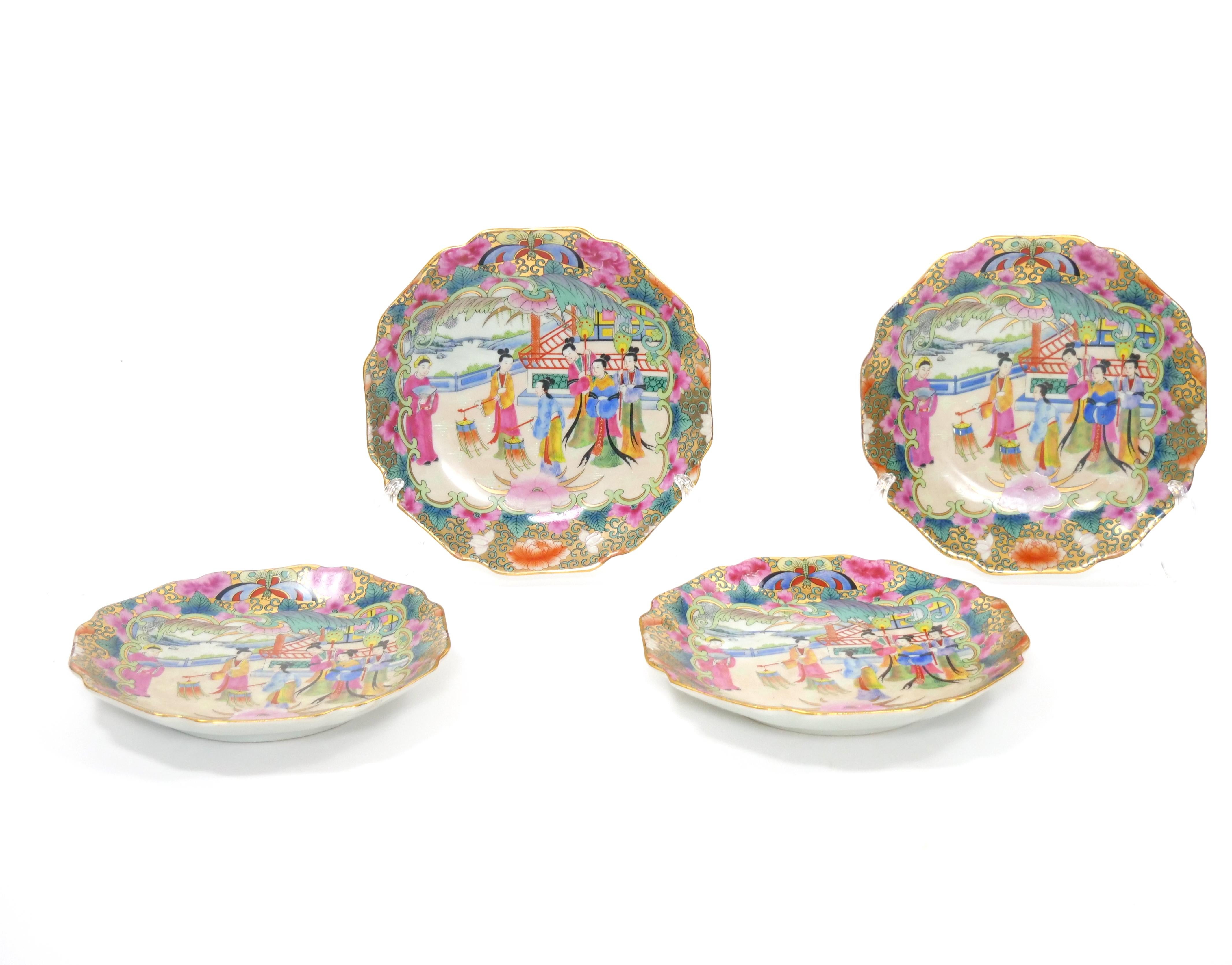 Chinese Export Porcelain Serving Dish Rose Medallion , Qing For Sale 2