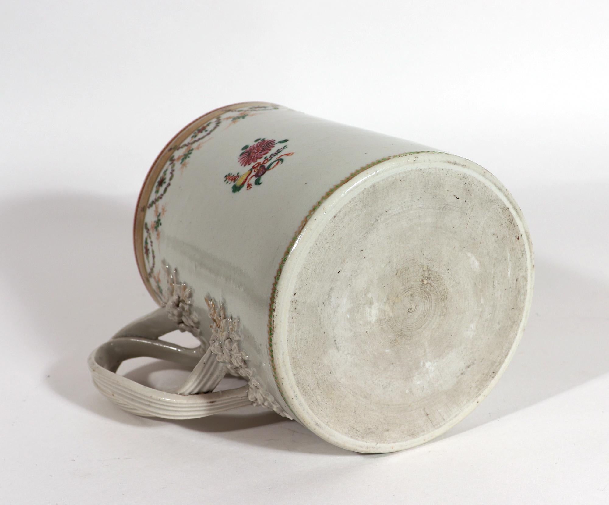 Chinese Export Porcelain Set of Graduated Famille RoseTankards For Sale 3