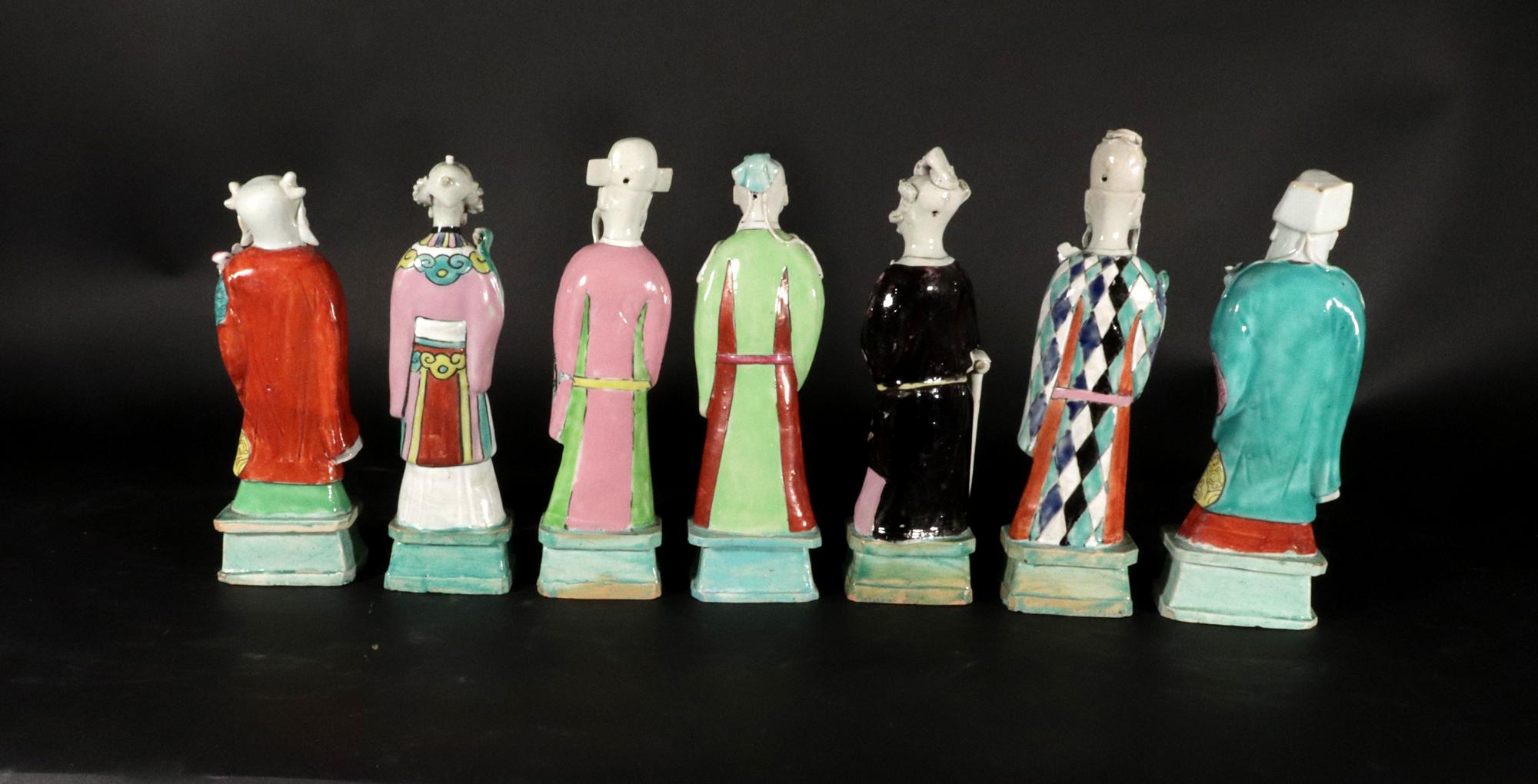 Chinese Export Porcelain Taoist Immortal Figures, Eight Immortals and the Leader For Sale 7