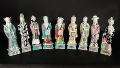 Chinese Export Porcelain Taoist Immortal Figures, Eight Immortals and the Leader