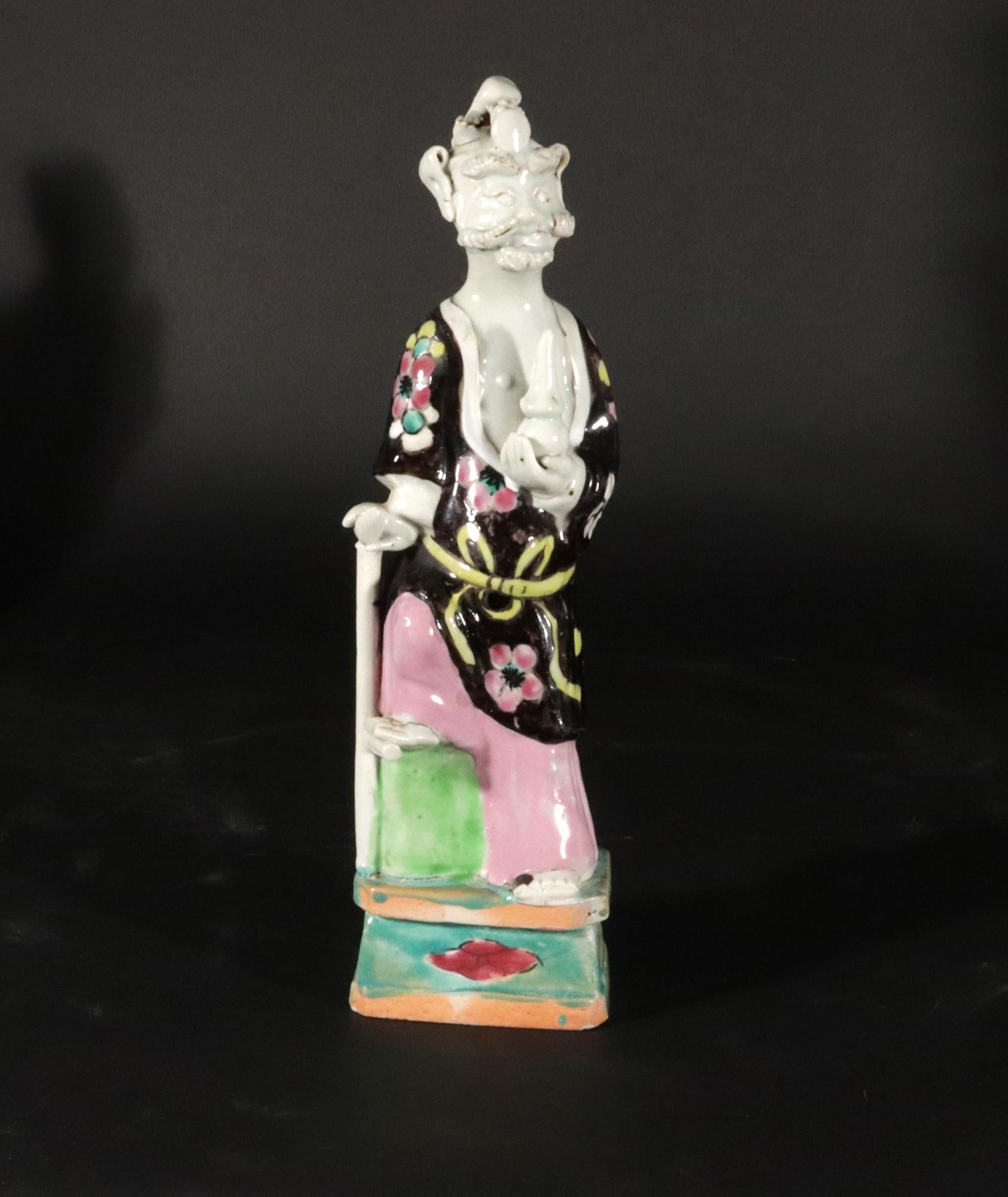 18th Century Chinese Export Porcelain Taoist Immortal Figures, Eight Immortals and the Leader For Sale