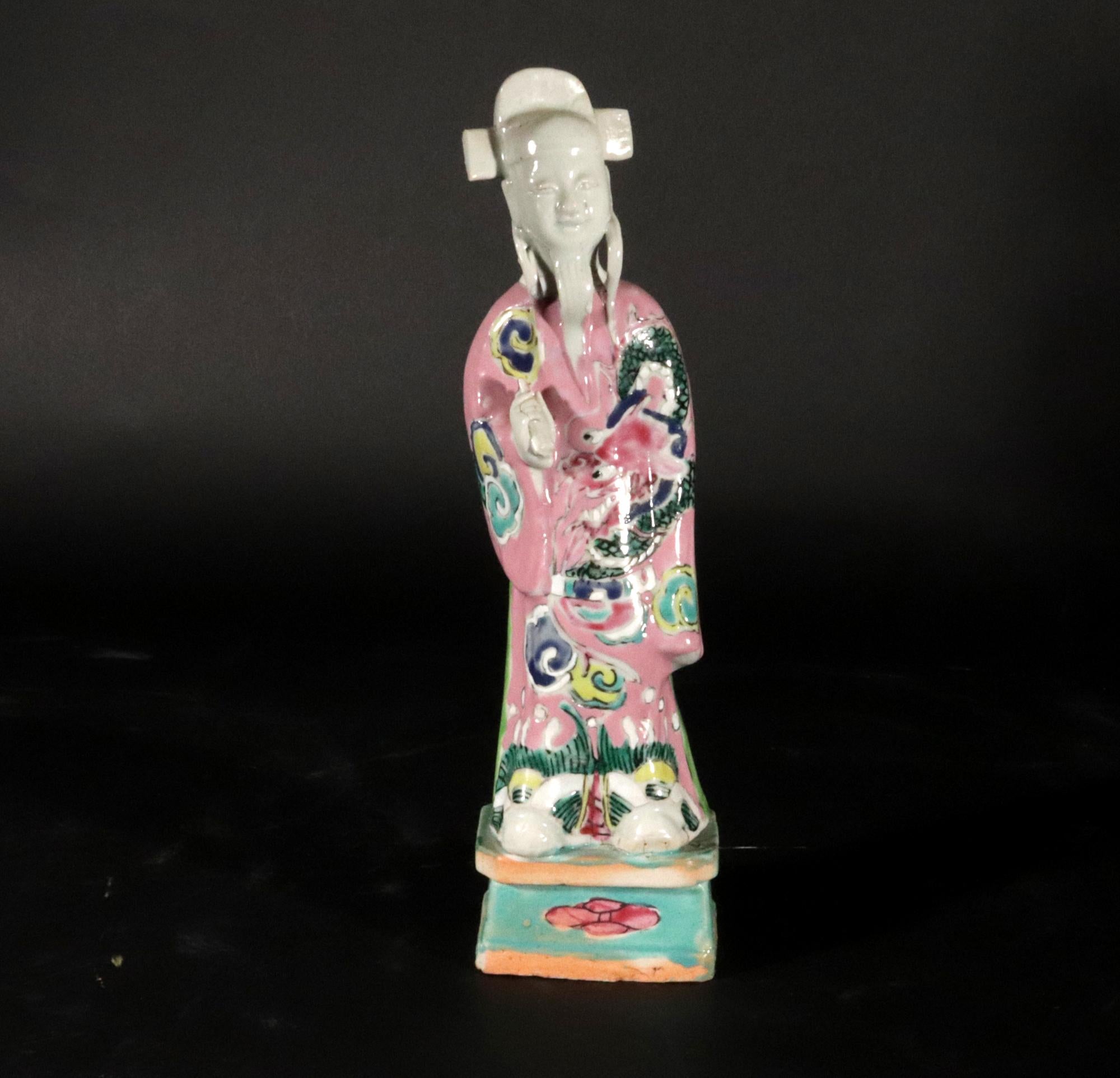 Chinese Export Porcelain Taoist Immortal Figures, Eight Immortals and the Leader For Sale 5