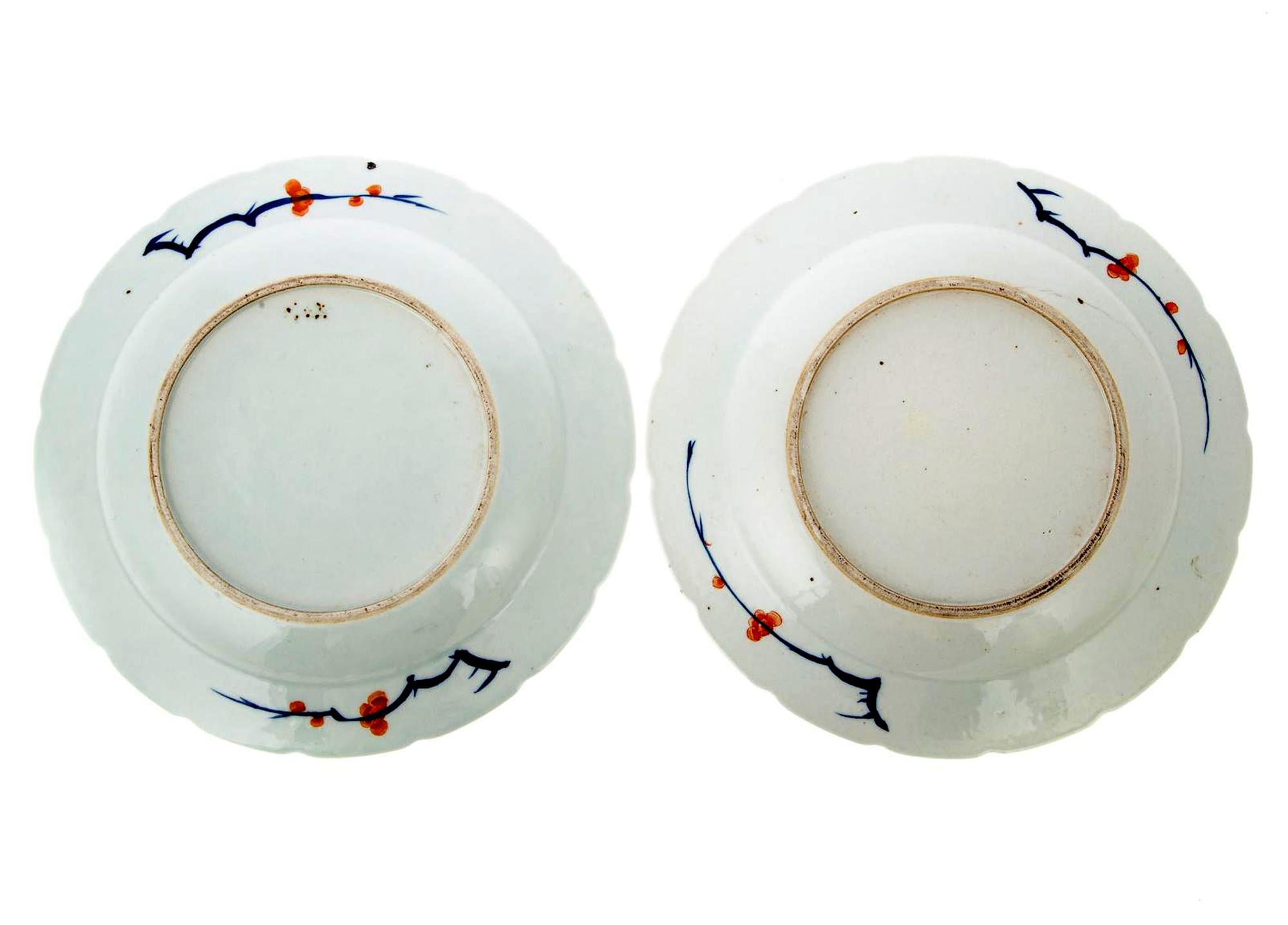 18th Century Chinese Export Porcelain Tobacco Leaf Plates