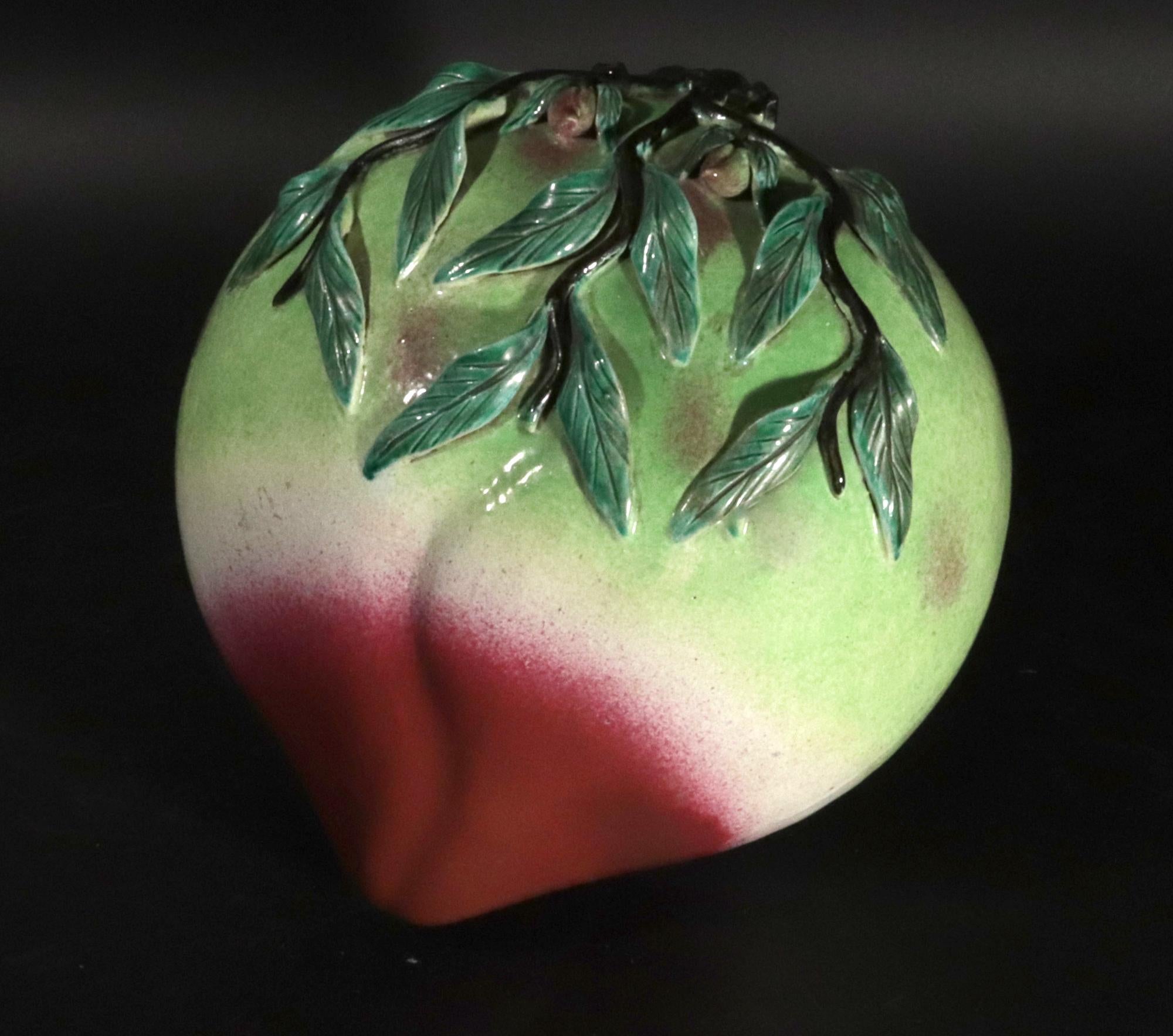 Chinesisches Export-Porzellan Trompe Giant L'oeil Pfirsich-Altar Obst (19. Jahrhundert) im Angebot
