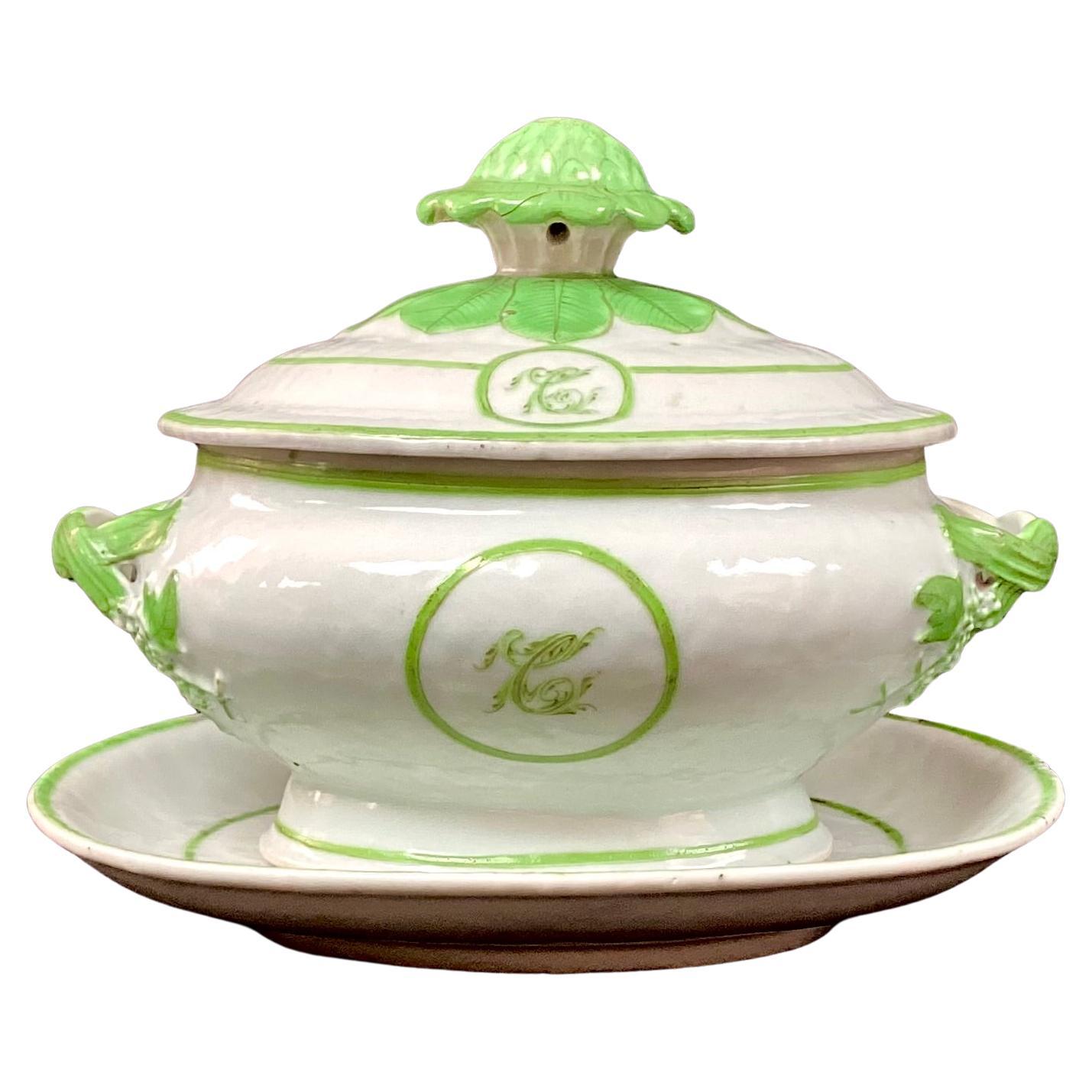 Chinese Export Porcelain Tureen With Lid and Underplate