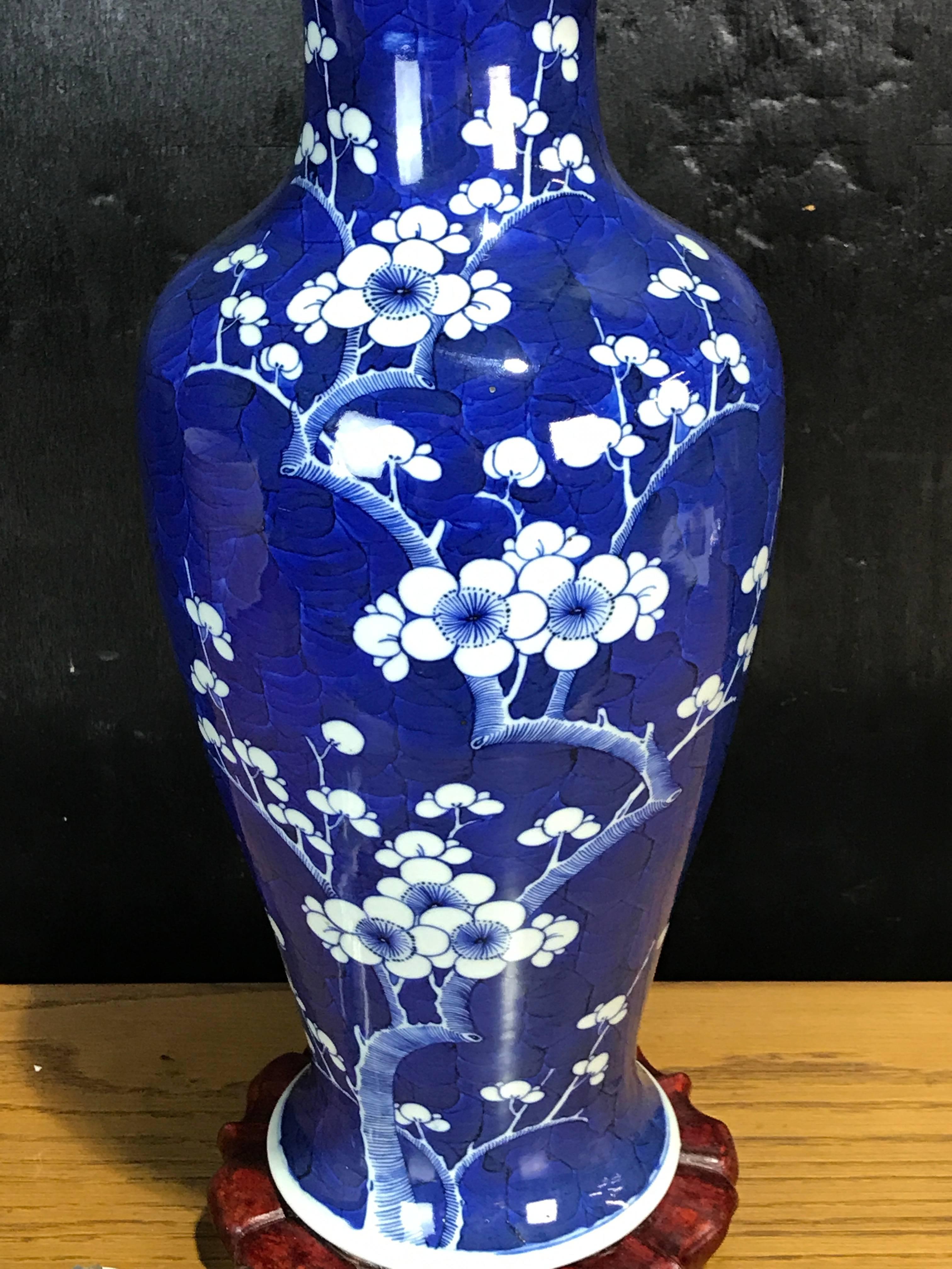 Chinese Export Prunus Vase, Now as a Lamp For Sale 1