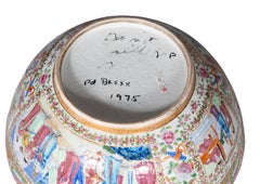 Chinese Export Rose Mandarin Punch Bowl