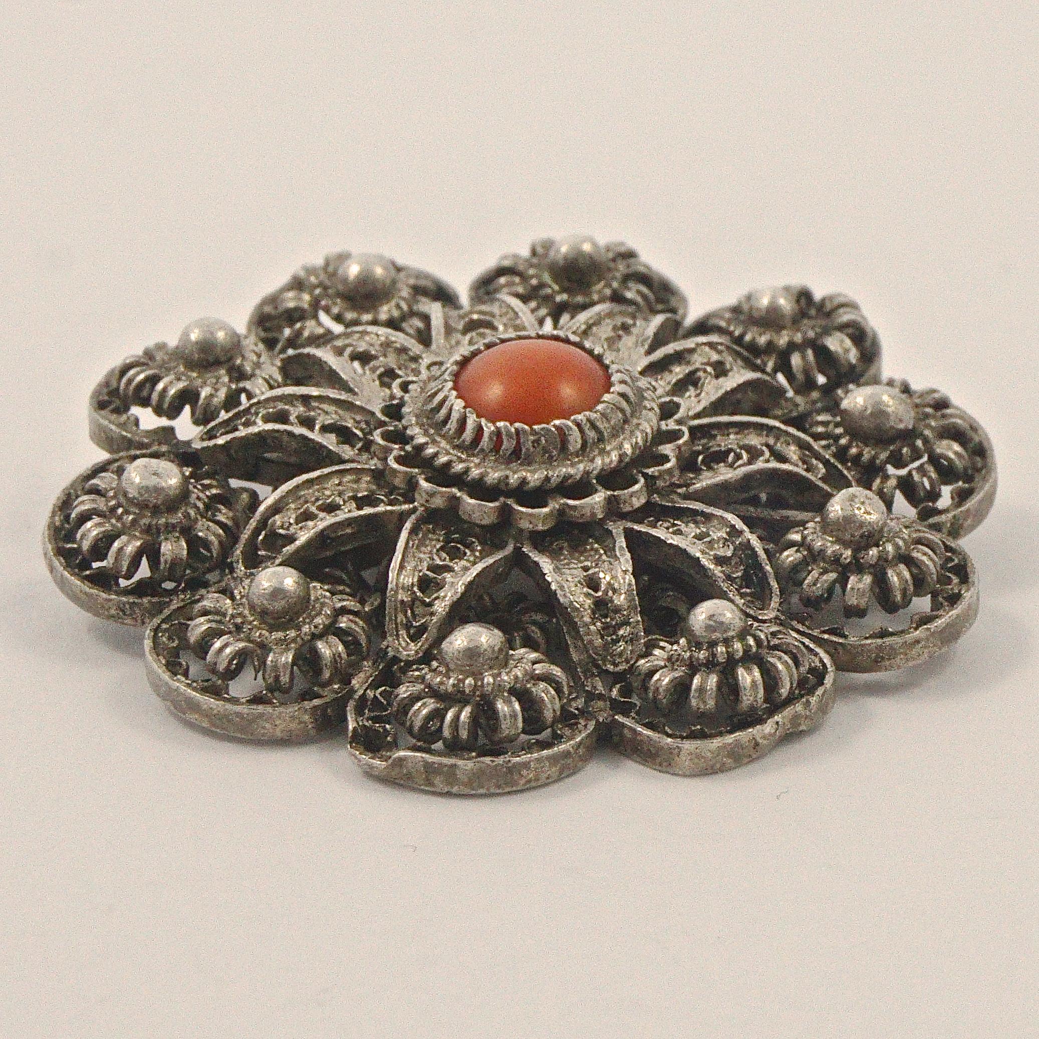 vintage filigree brooch