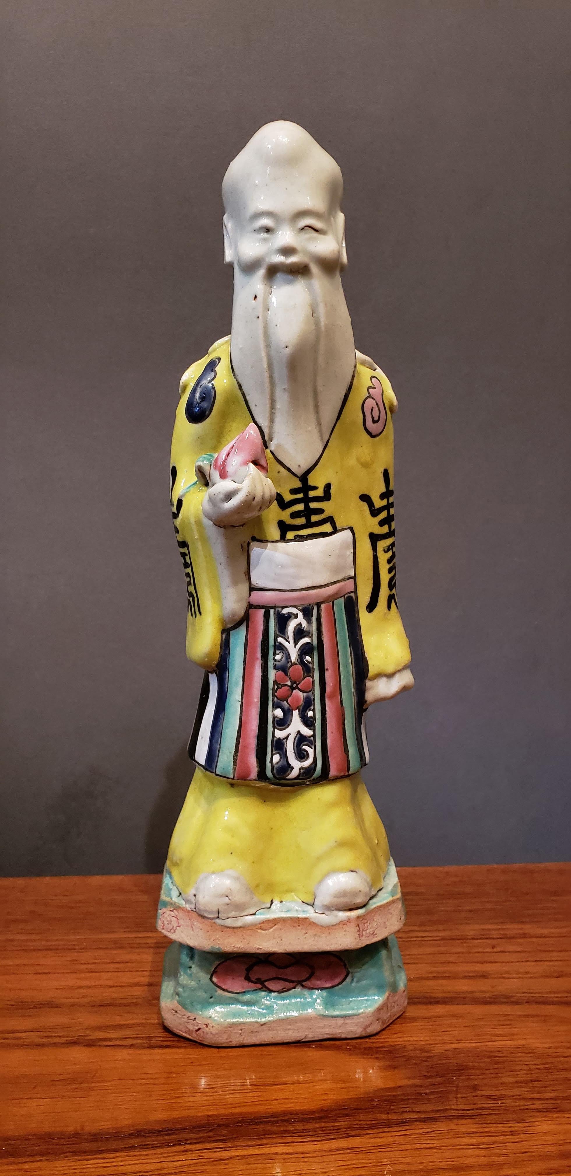Chinese Export Set of Nine Porcelain Figures, Eight Immortals and Shou Lao 3