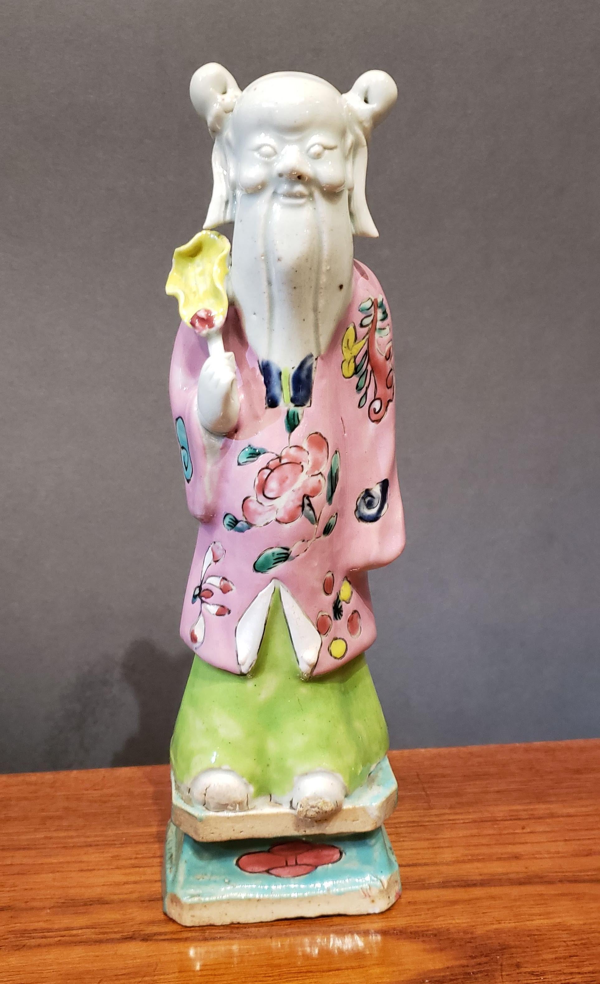 Chinese Export Set of Nine Porcelain Figures, Eight Immortals and Shou Lao 1