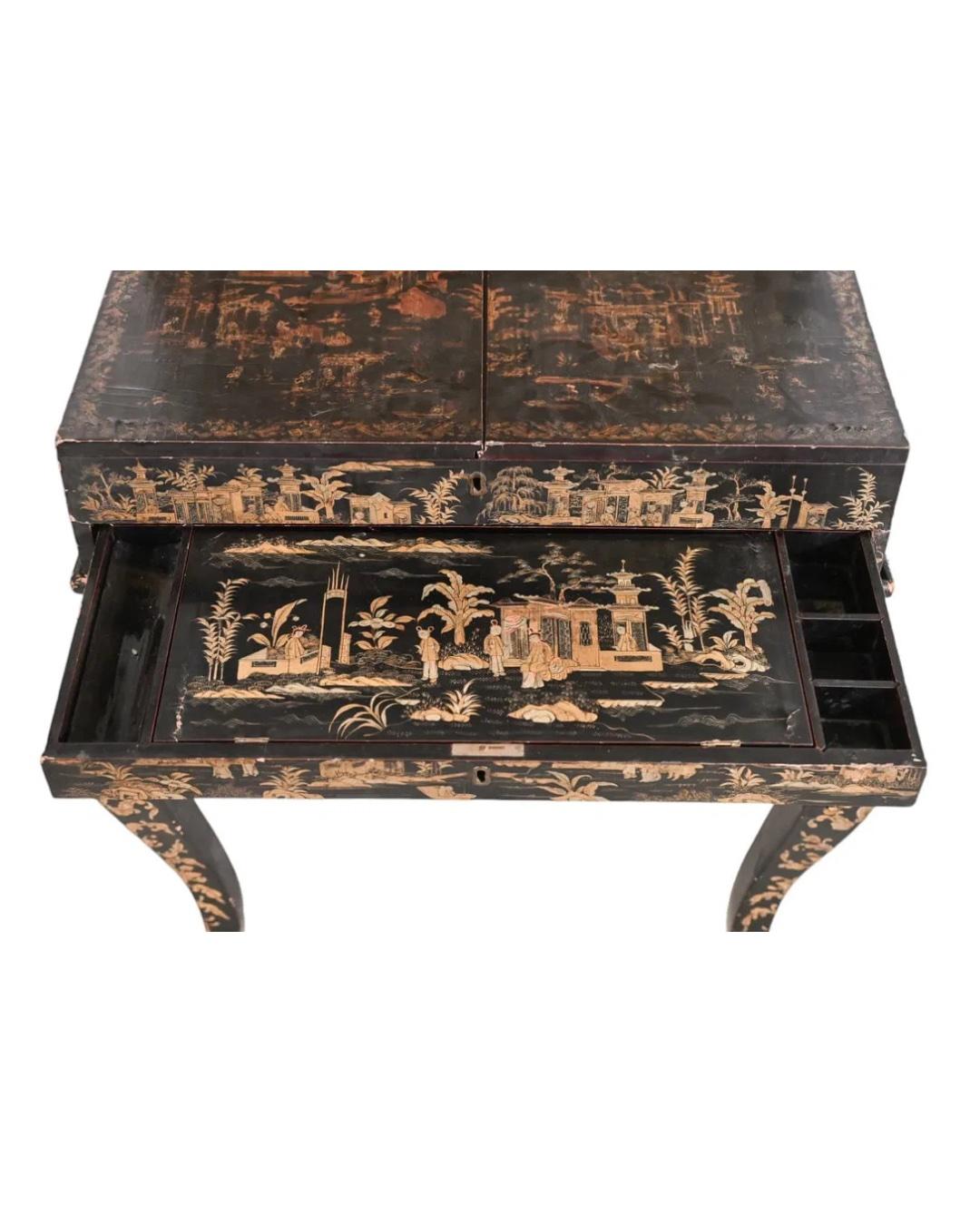 Chinese Export Sewing Bonheur-Du-Jour Cabinet For Sale 4