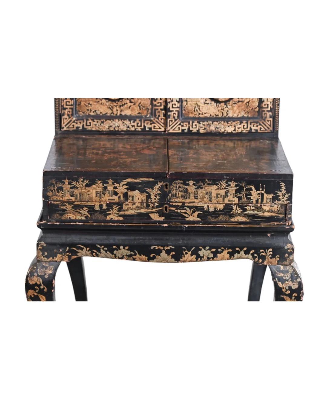 Chinese Export Sewing Bonheur-Du-Jour Cabinet For Sale 3