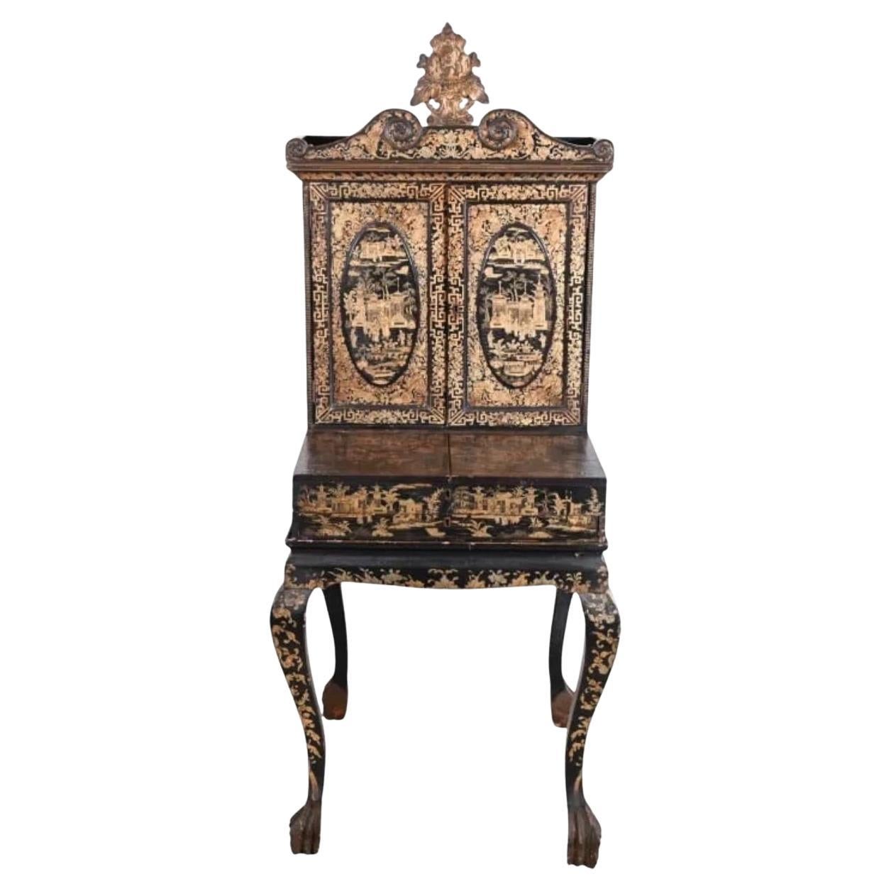 Chinese Export Sewing Bonheur-Du-Jour Cabinet For Sale