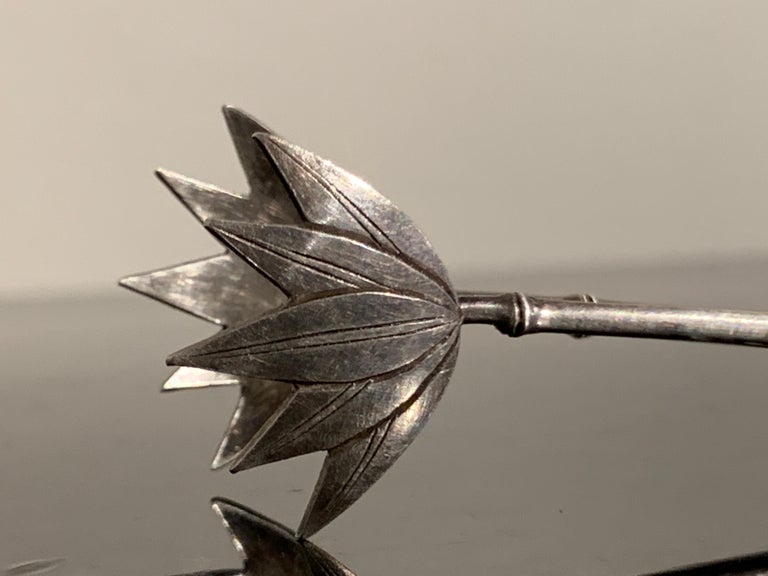 Chinese Export Silver Bamboo Motif Sugar Tongs, Early 20th Century