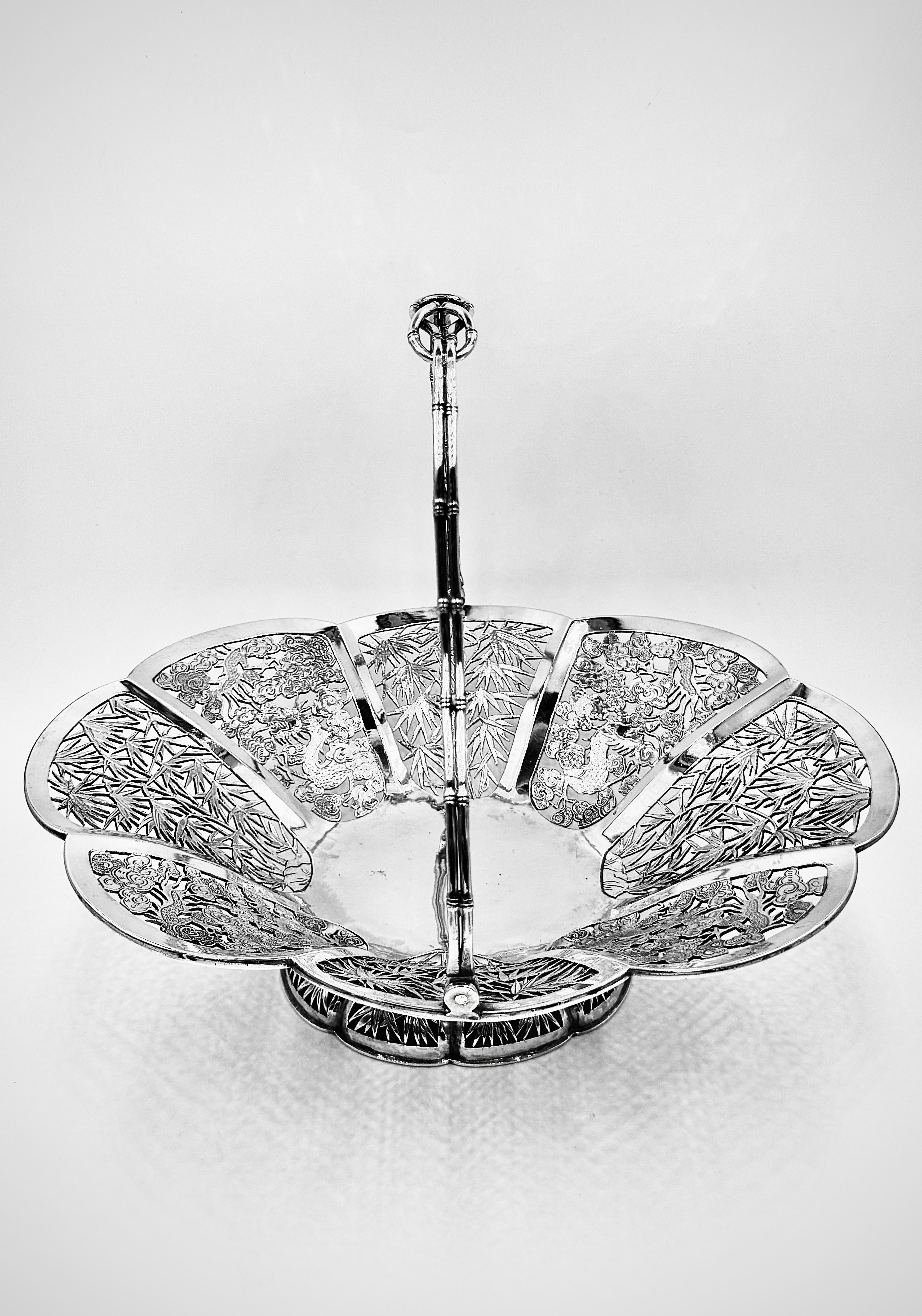 Cesta de plata de exportación china Silver en venta