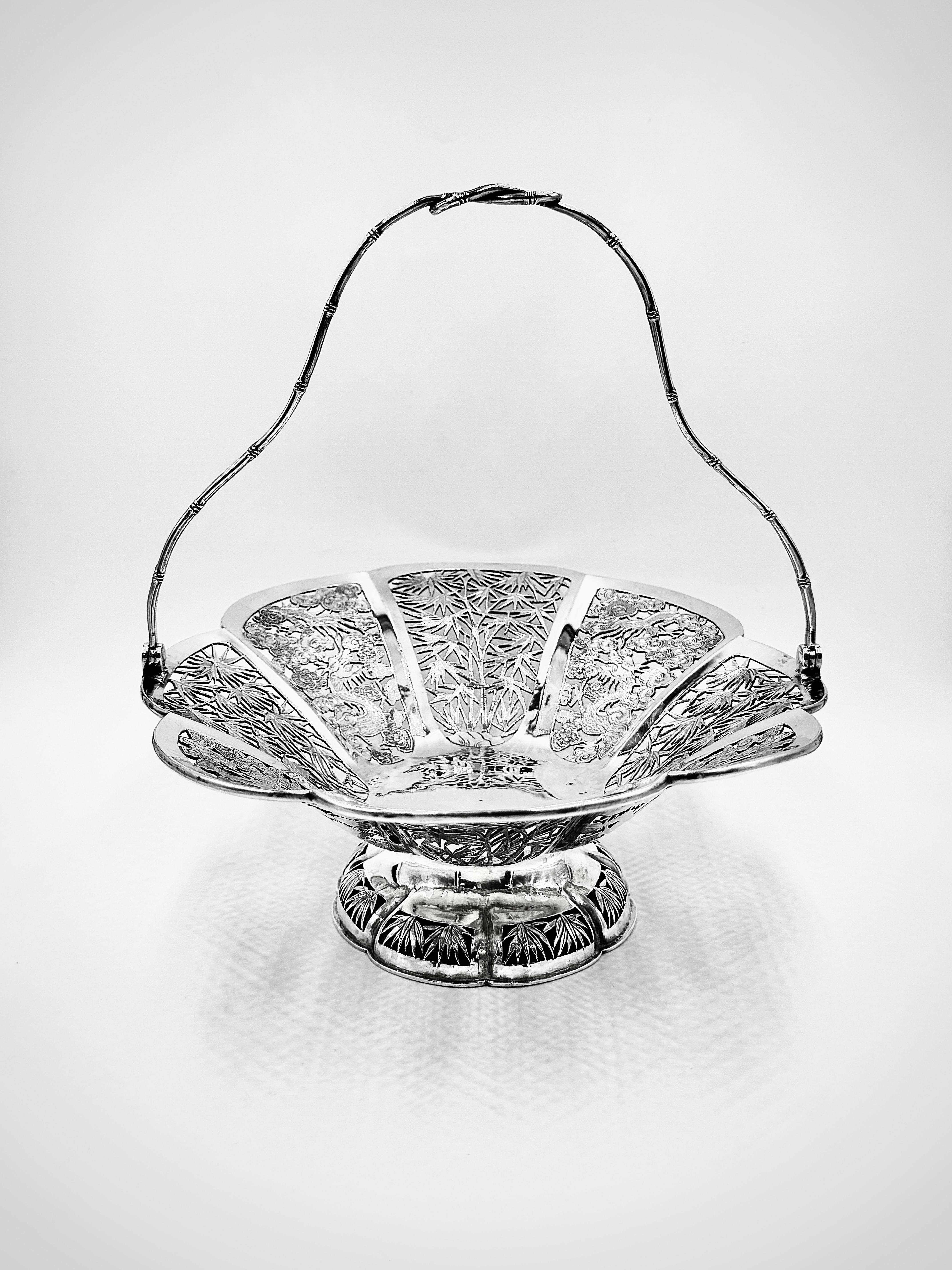 Cesta de plata de exportación china en venta 2