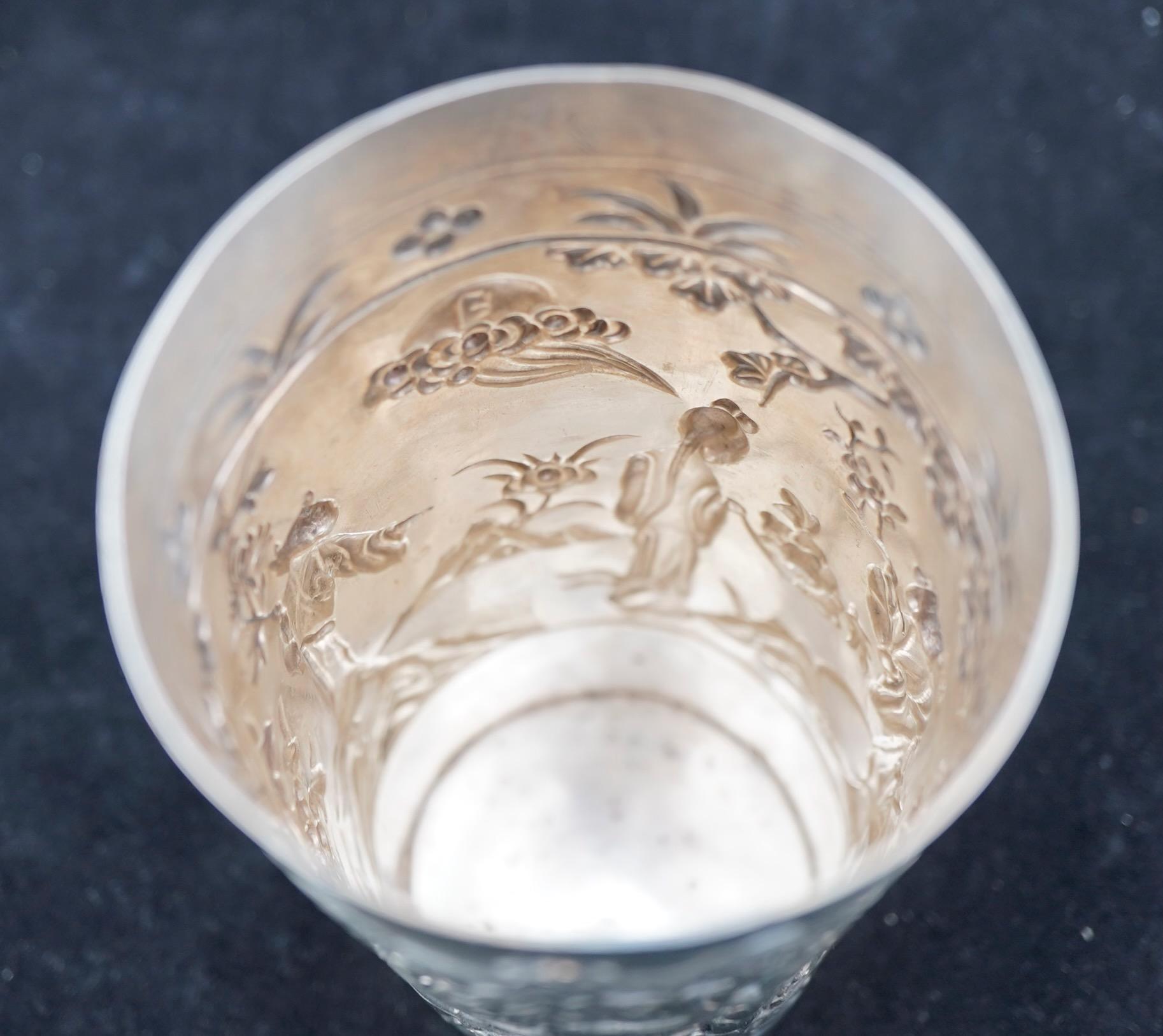 20th Century Chinese Export Silver Beaker, circ 1890's For Sale