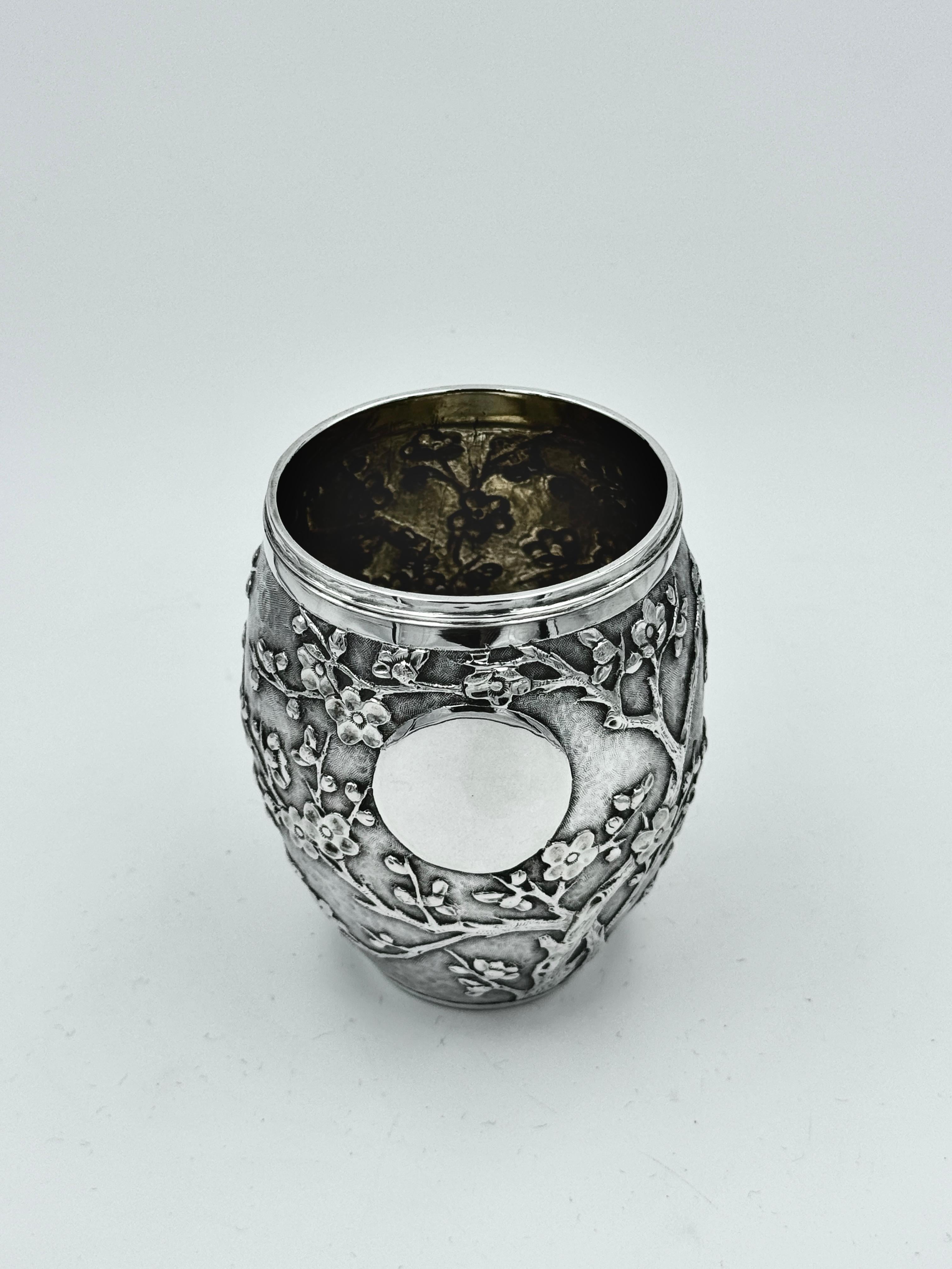 Chinesischer Export Silber Becher im Angebot 1