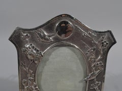 Chinese Export Silver Bird and Blossoming Branch Picture Frame
