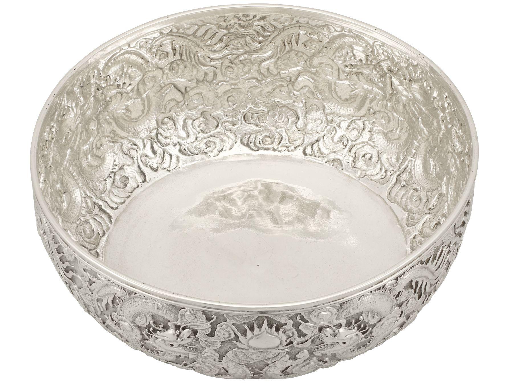 Early 20th Century 20th Century Chinese Export Silver Bowl Antique Circa 1900