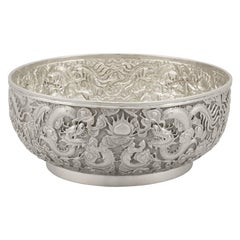 20th Century Chinese Export Silver Bowl Antique Circa 1900