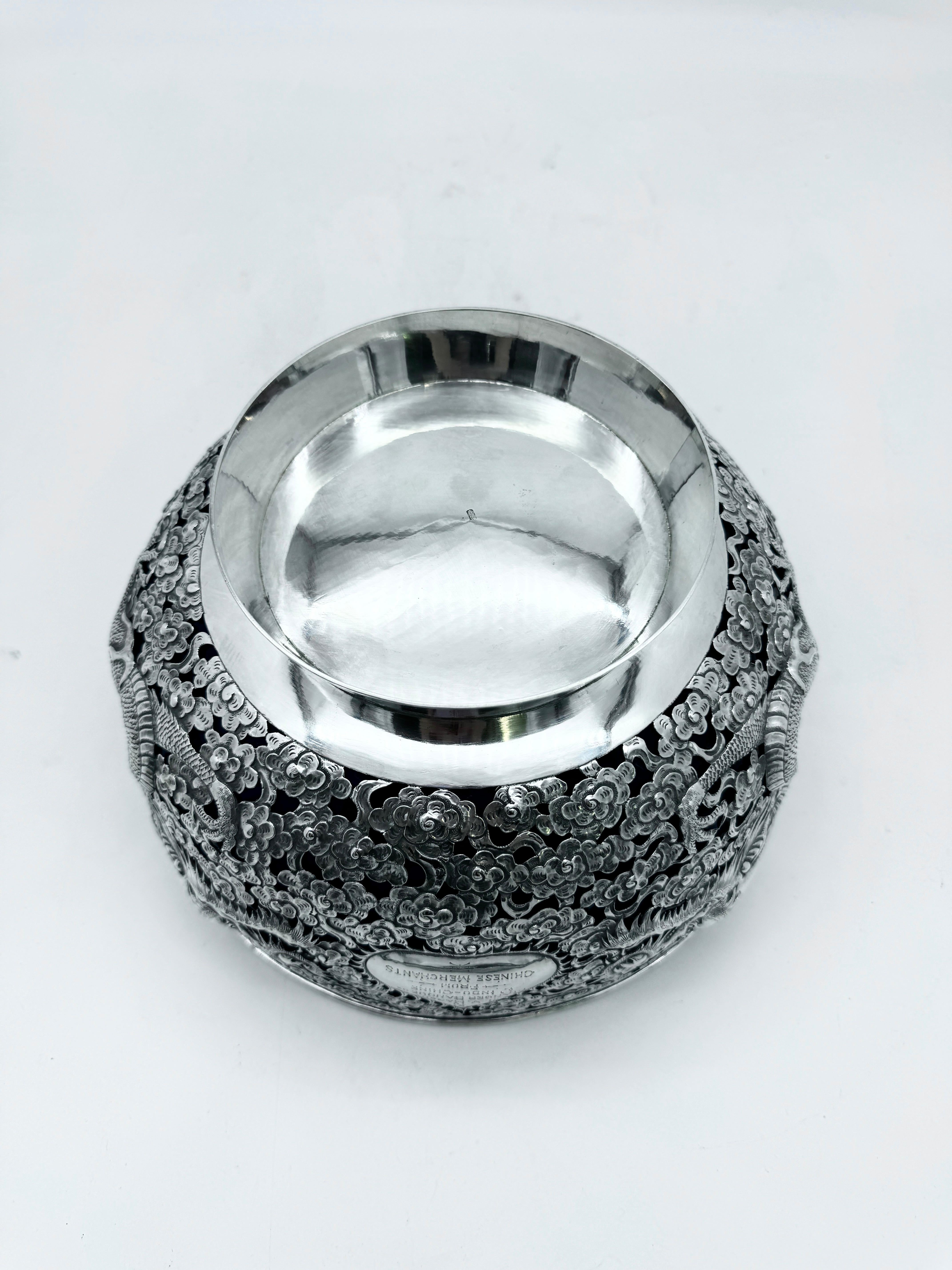 Cuenco chino de plata de exportación en venta 3