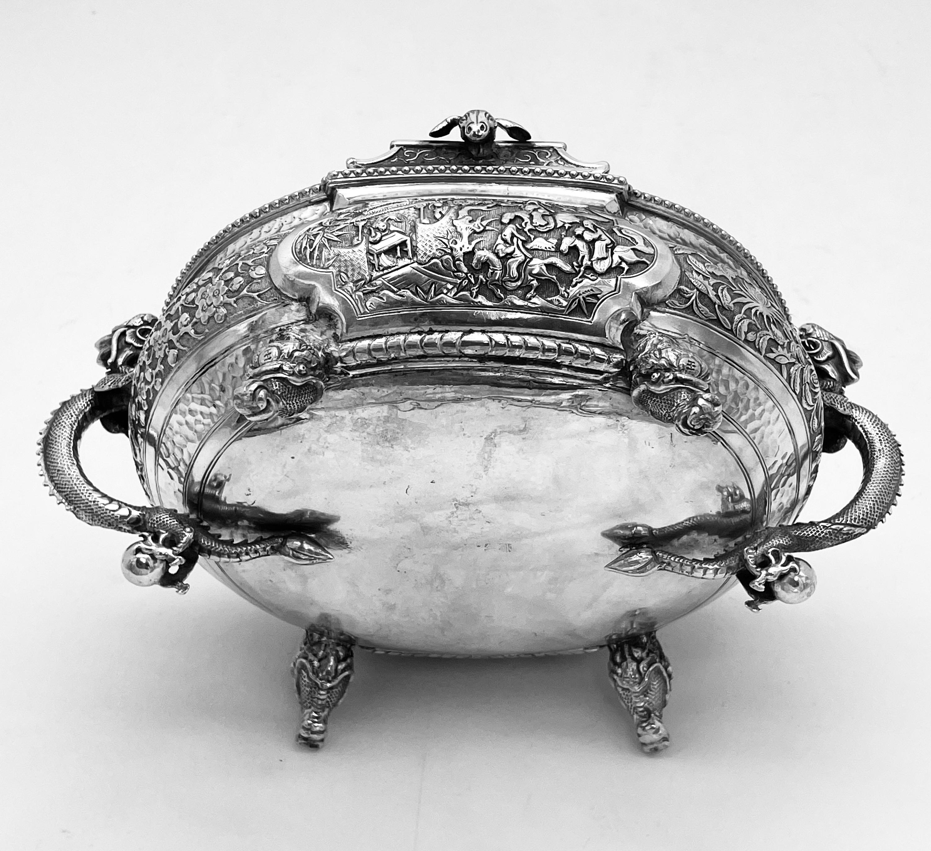 Chinese Export Silver Bowl For Sale 7